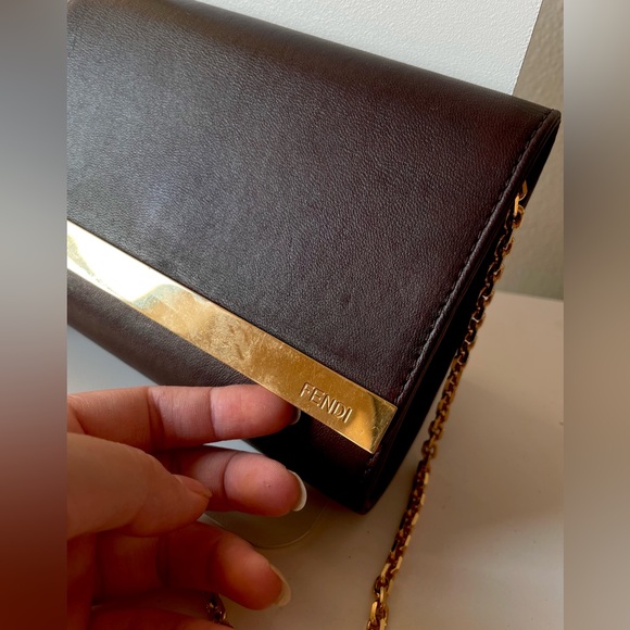 Vintage Fendi Mini Napa rose clutch Authentic - Picture 2 of 16